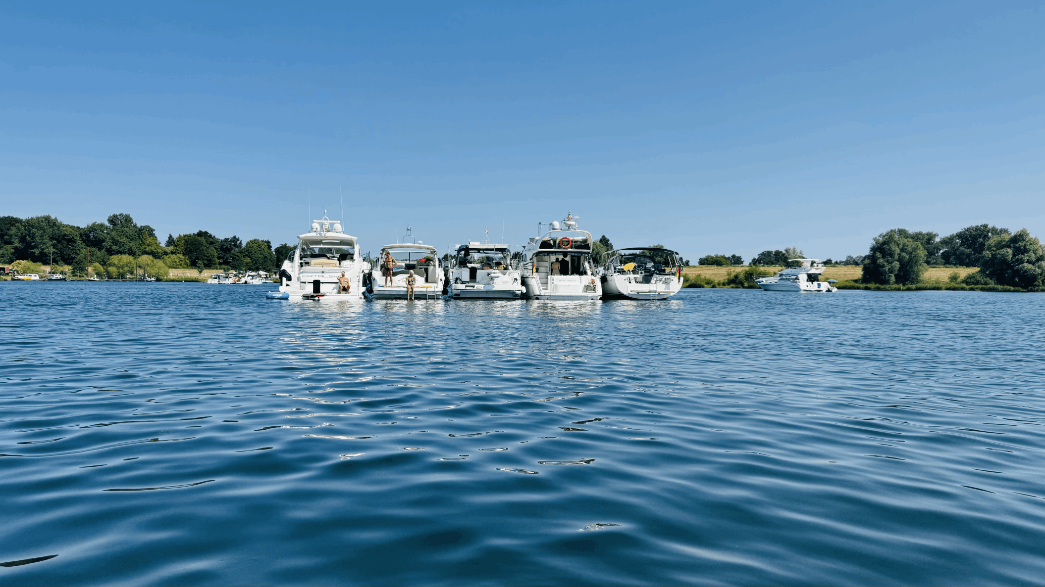 Jachten vor Anker